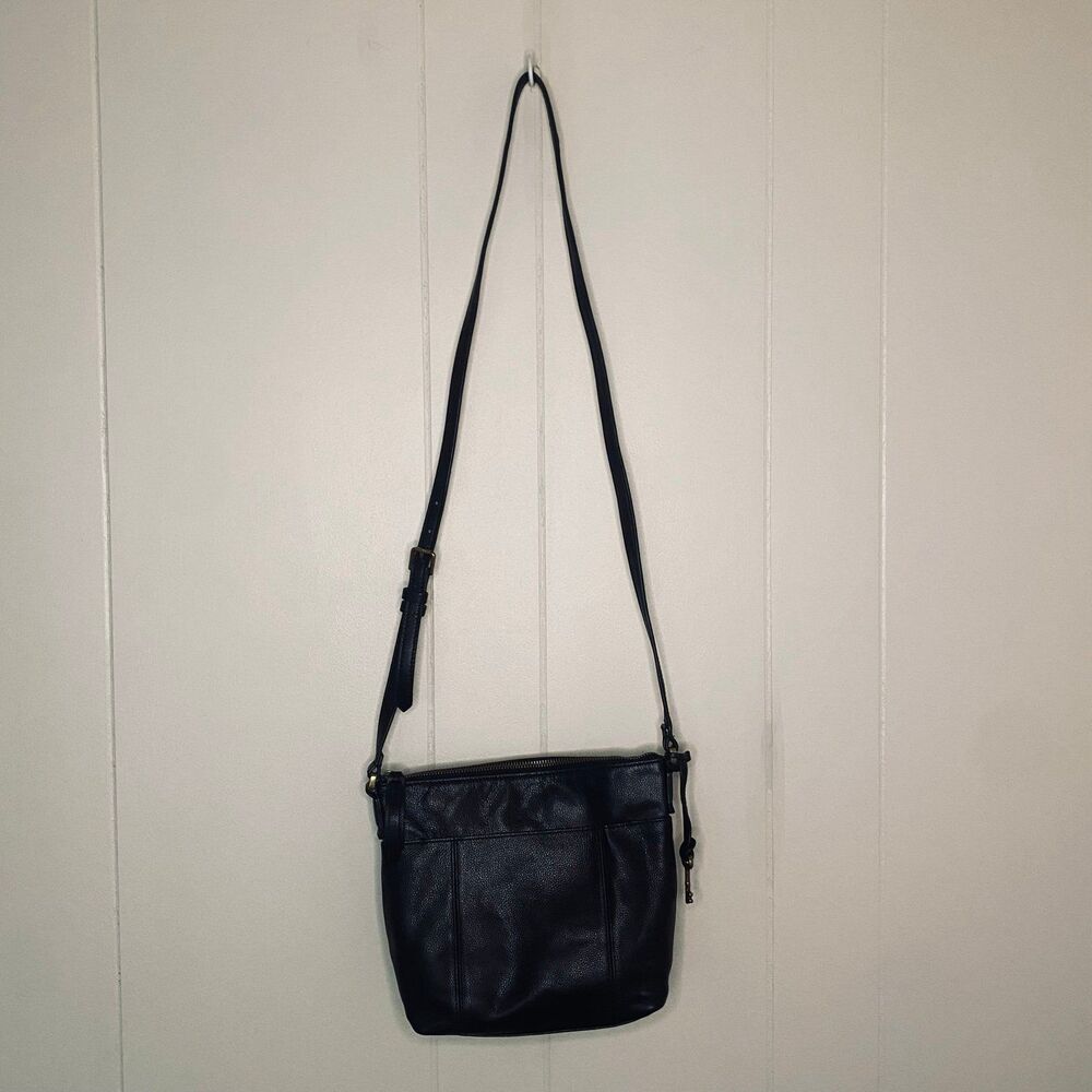 Fossil Black Leather Crossbody Bag - Picture 3 of 8
